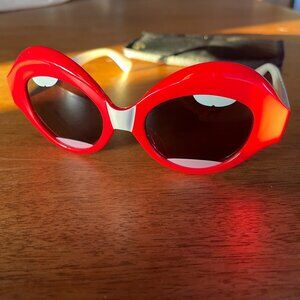 Crap Eyewear The Saloma Tropic 49-21 Sunglasses Lips Red White Frames Glasses
